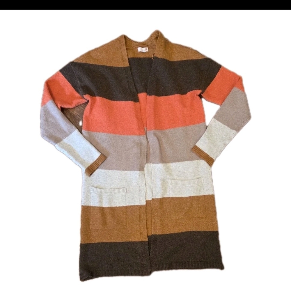 Striped Women's Cardigan Sweater